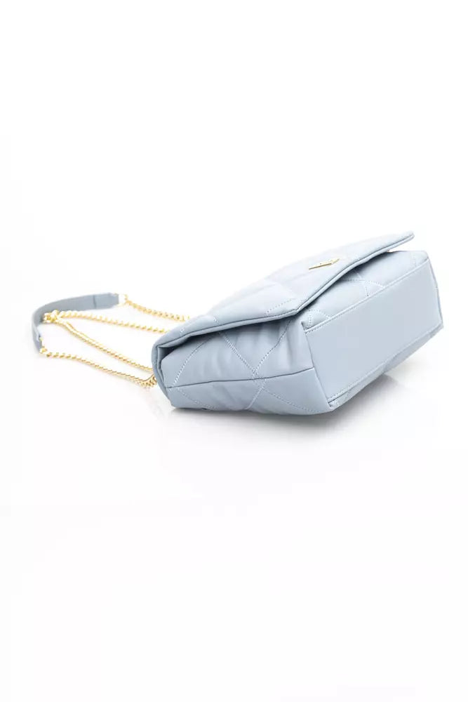 Light Blue Polyethylene Women Shoulder Bag