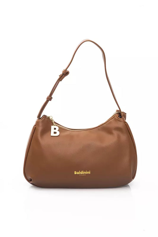 Brown Polyethylene Women Shoulder Bag