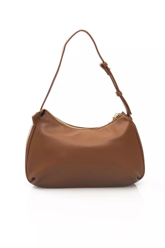 Brown Polyethylene Women Shoulder Bag