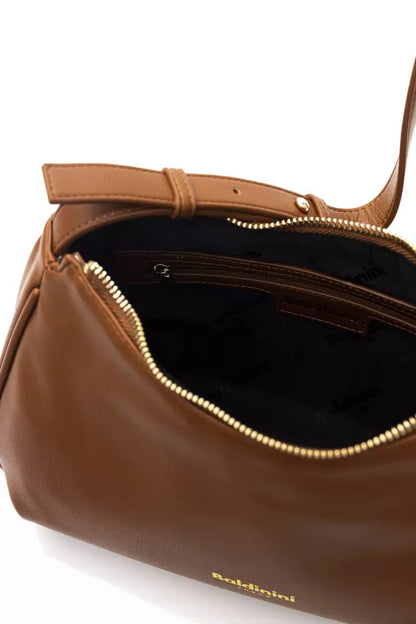 Brown Polyethylene Women Shoulder Bag