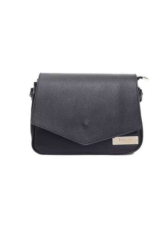 Black Leather Women Shoulder Bag