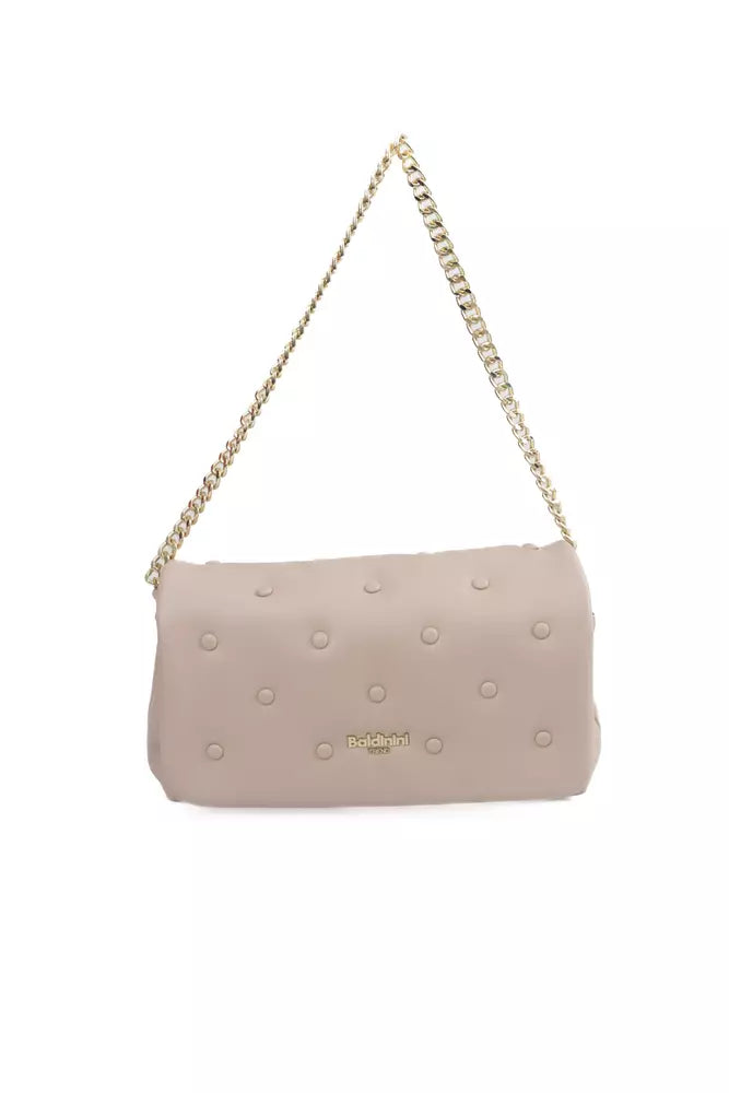 Pink Polyethylene Women Shoulder Bag