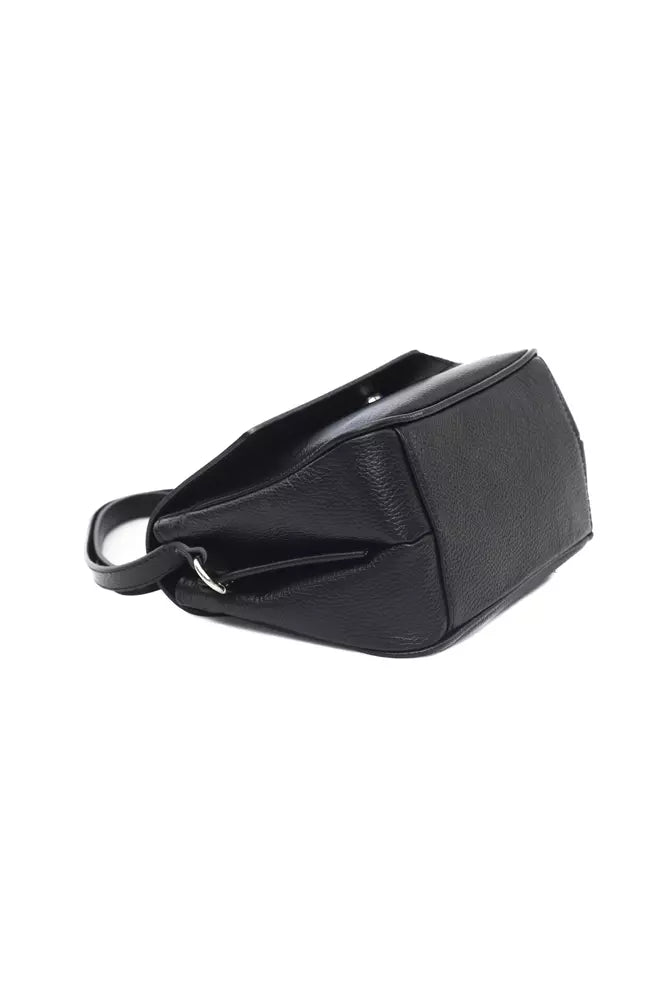 Black Leather Women Shoulder Bag