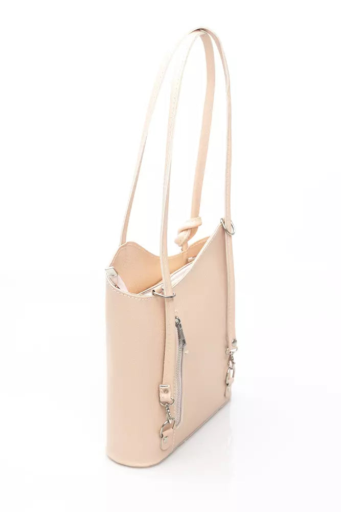 Pink Leather Women Shoulder Bag