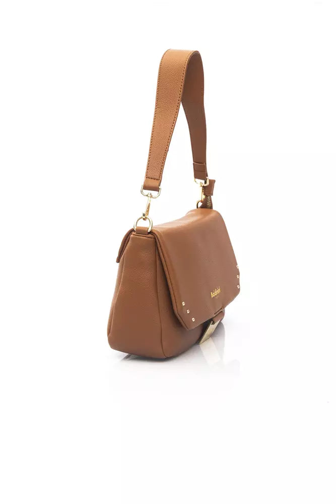 Brown Polyethylene Women Shoulder Bag