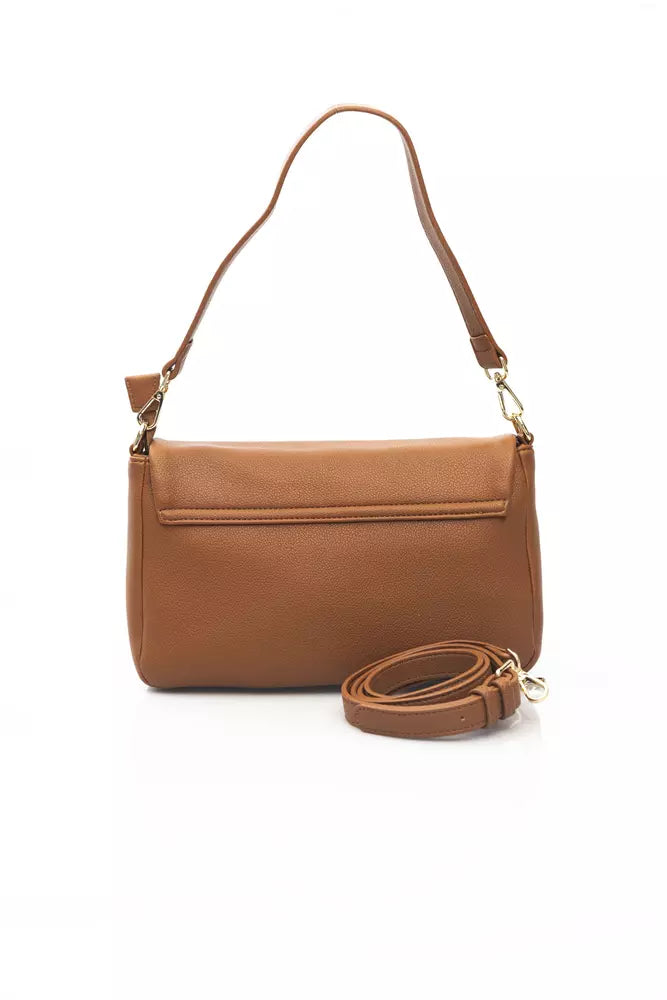 Brown Polyethylene Women Shoulder Bag