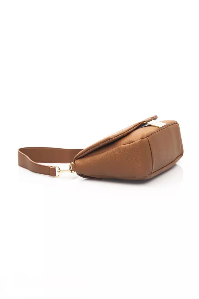 Brown Polyethylene Women Shoulder Bag