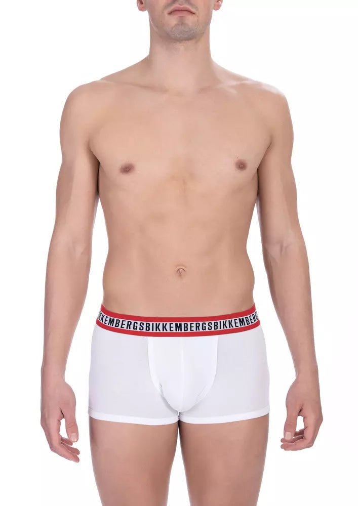 White Cotton Men Underwear Trunk Pack