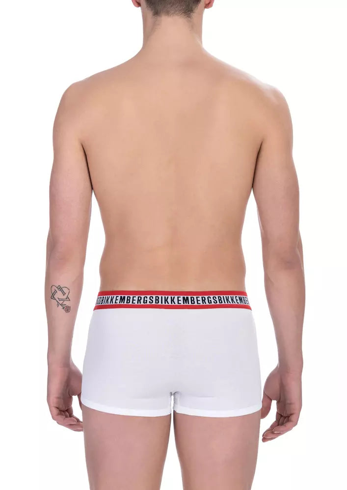 White Cotton Men Underwear Trunk Pack