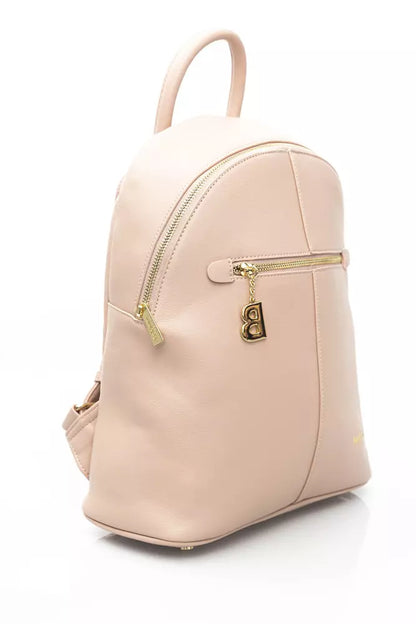 Pink Polyethylene Women Backpack