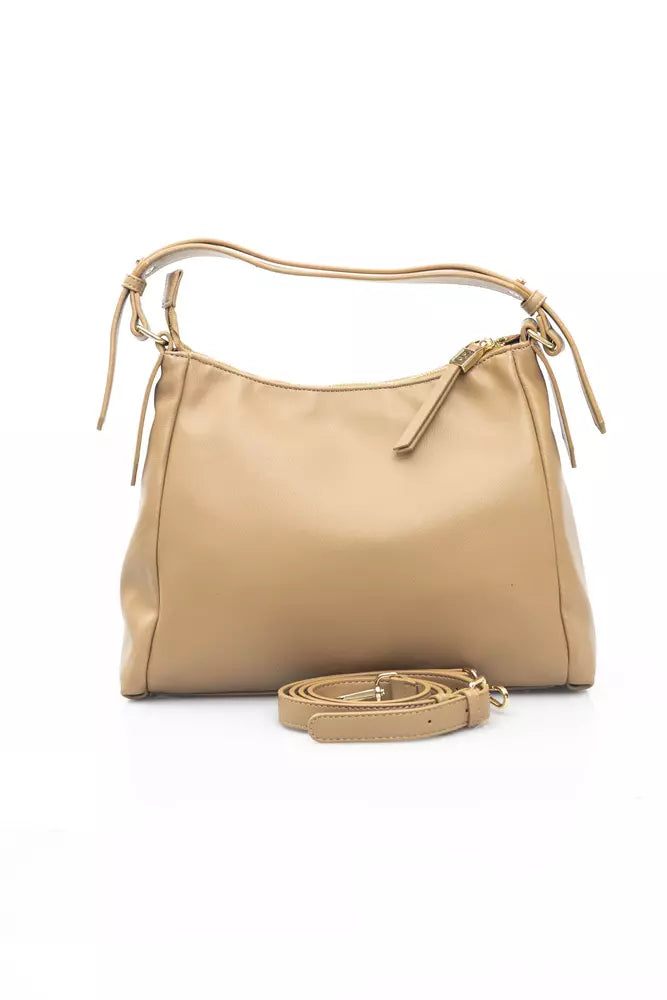 Beige Polyethylene Women Handbag