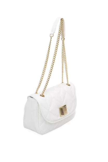 White Polyethylene Women Shoulder Bag