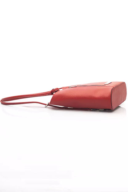 Red Leather Women Shoulder Bag