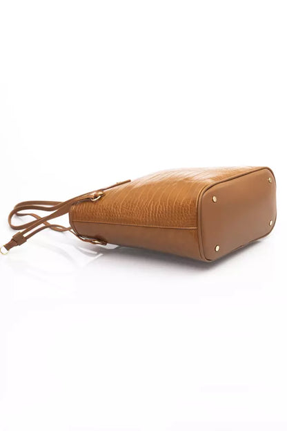 Brown Polyethylene Women Shoulder Bag