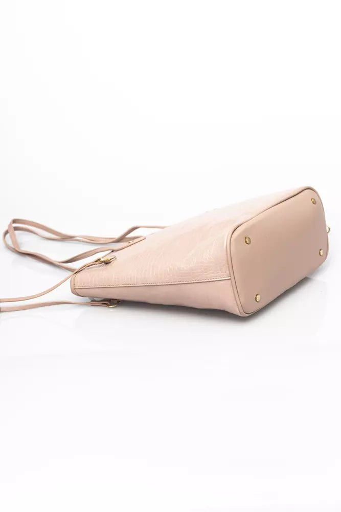 Pink Polyethylene Women Shoulder Bag