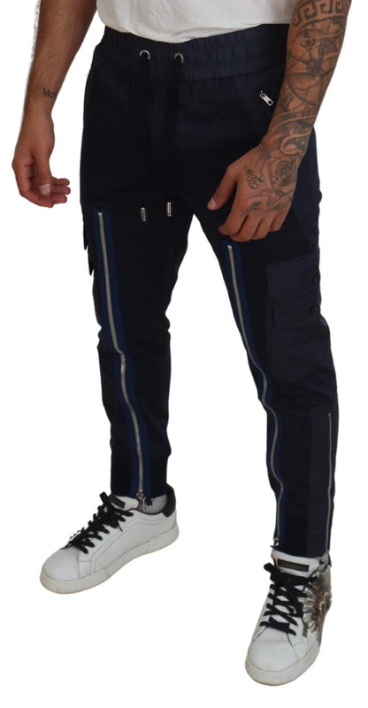 Elegant Dark Blue Jogger Pants