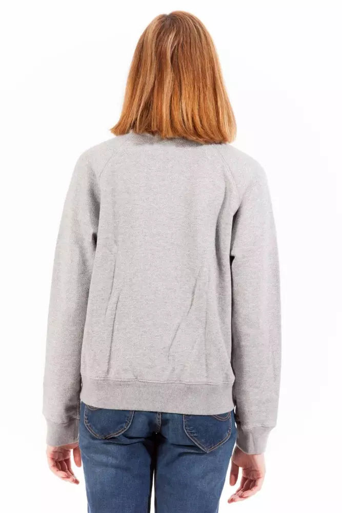 Gray Cotton Women Sweater