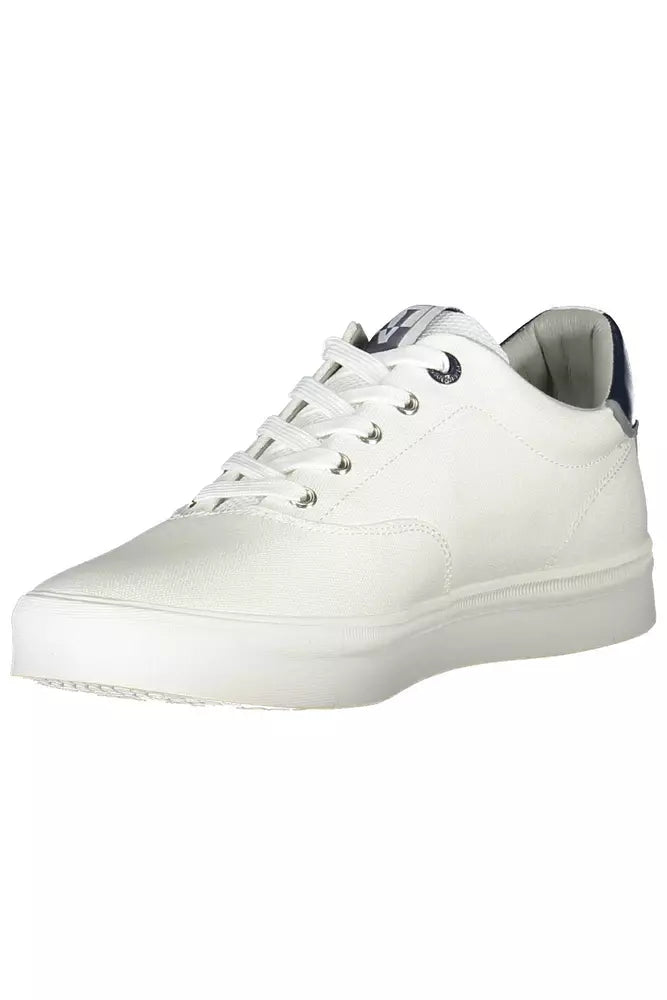 Sleek White Sneakers with Contrasting Accents