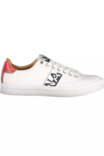 Sleek White Sneakers with Contrasting Details