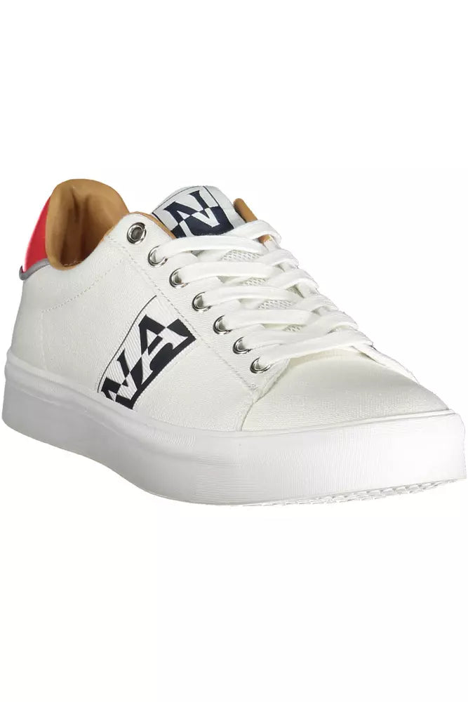 Sleek White Sneakers with Contrasting Details