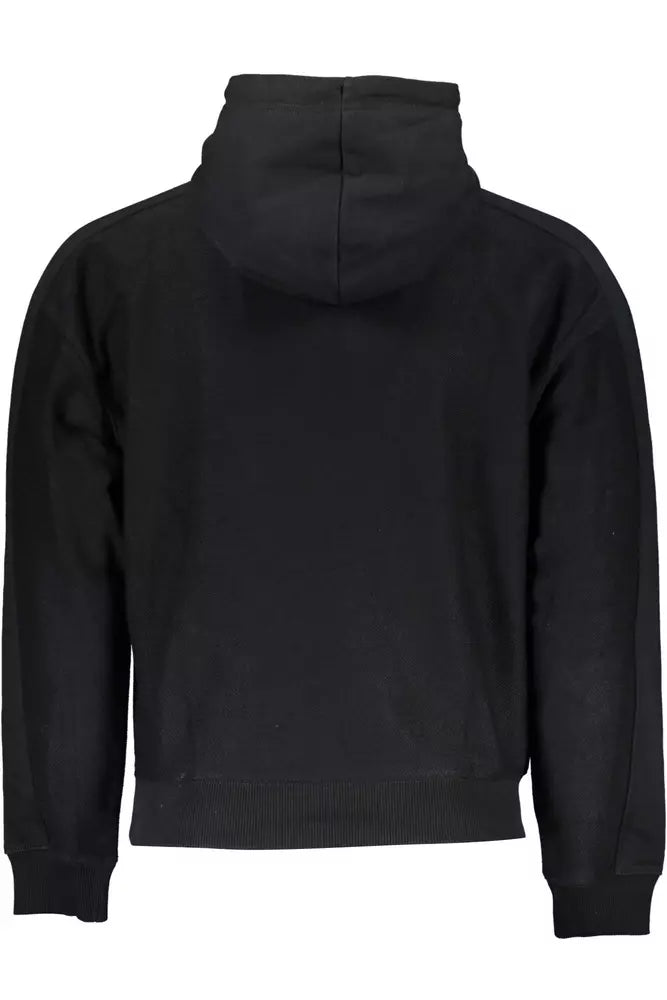 Black Cotton Men Sweater