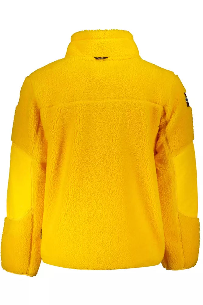 Yellow Polyester Men Sweater