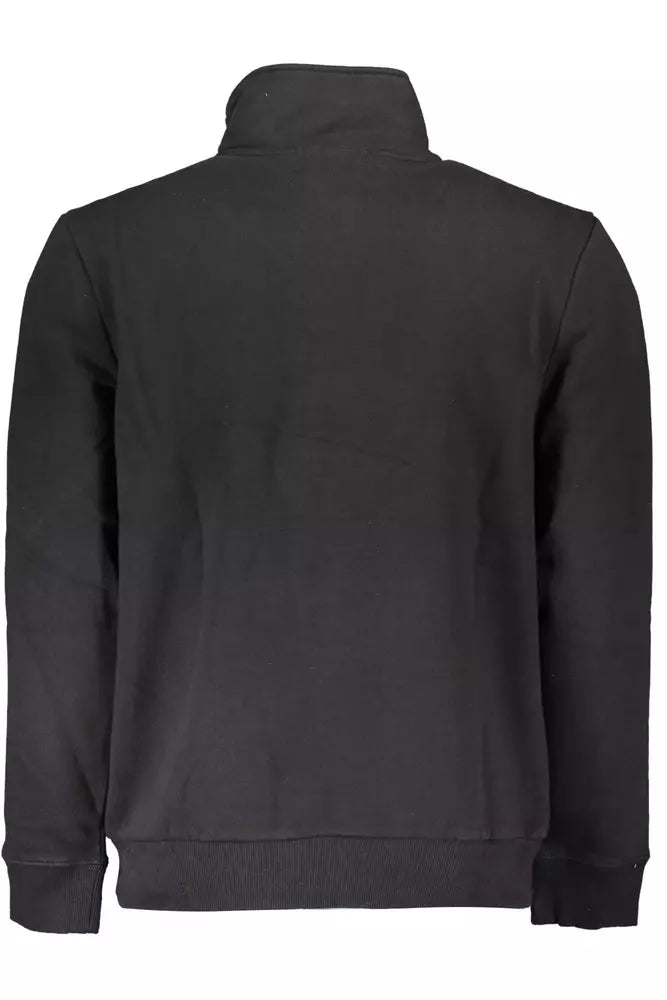 Black Cotton Men Sweater