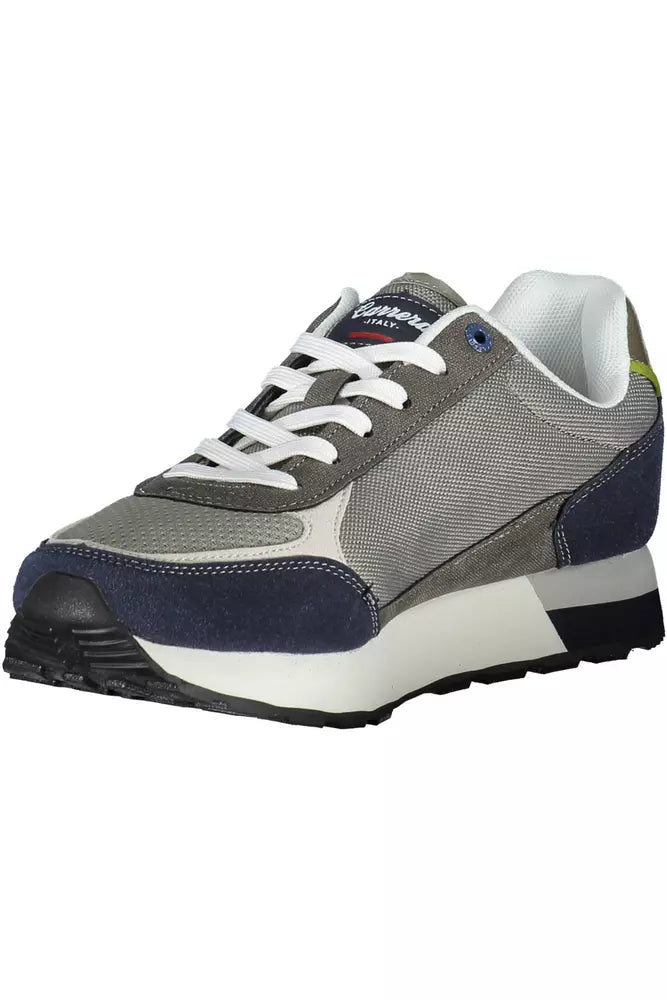 Sleek Gray Sneakers with Eco-Leather Accents