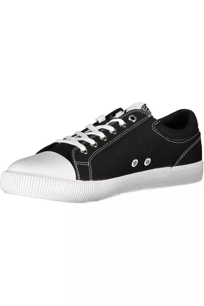 Black Cotton Men Sneaker