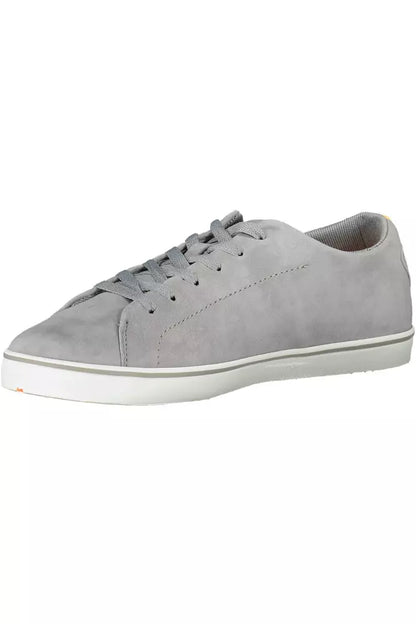 Sleek Gray Lace-Up Sports Sneakers