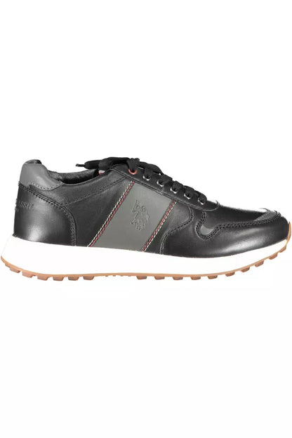 Black Eco Leather Men Sneaker