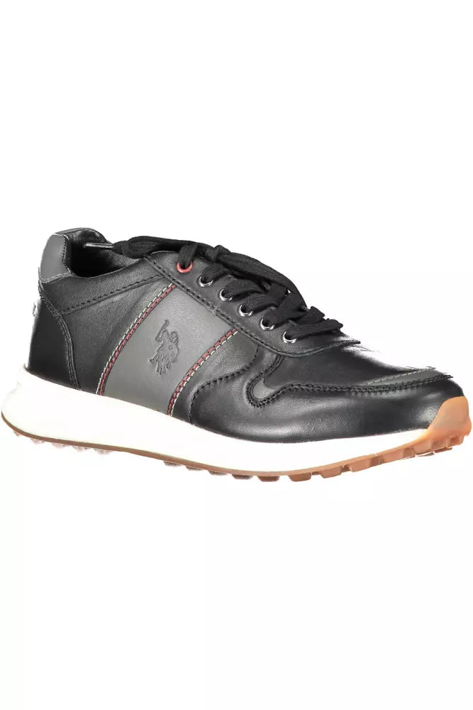 Black Eco Leather Men Sneaker