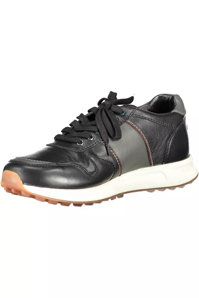 Black Eco Leather Men Sneaker