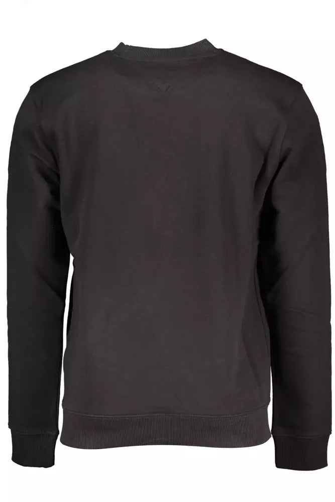 Black Cotton Men Sweater