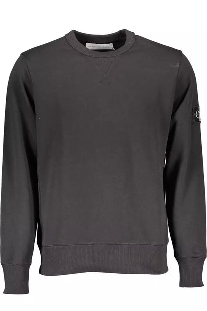 Black Cotton Men Sweater