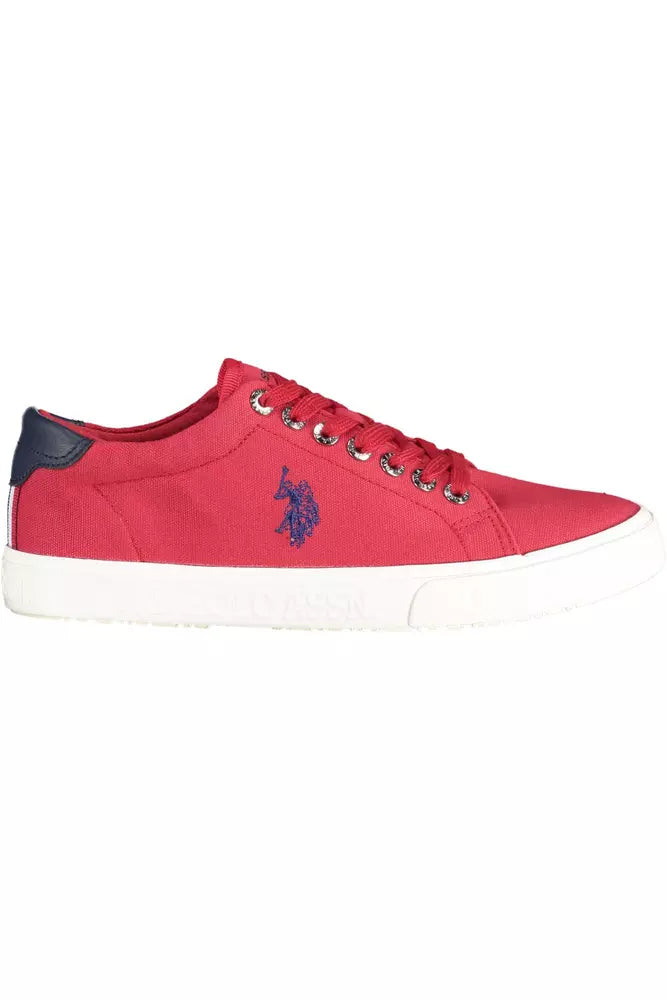 Red Cotton Men Sneaker