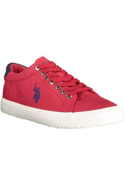 Red Cotton Men Sneaker