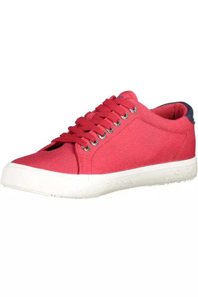 Red Cotton Men Sneaker