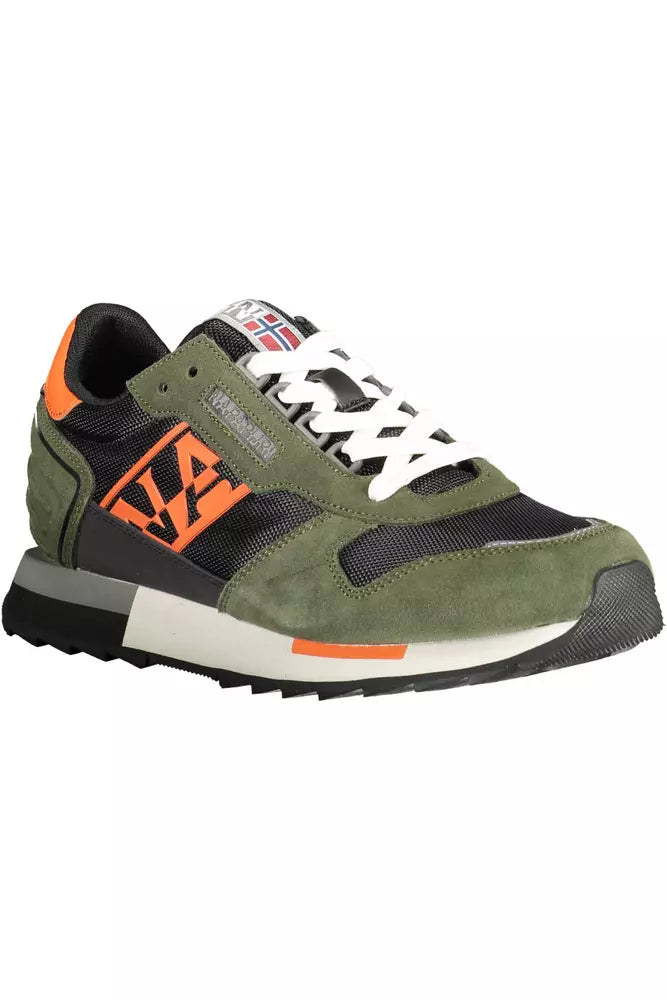 Green Leather Men Sneaker