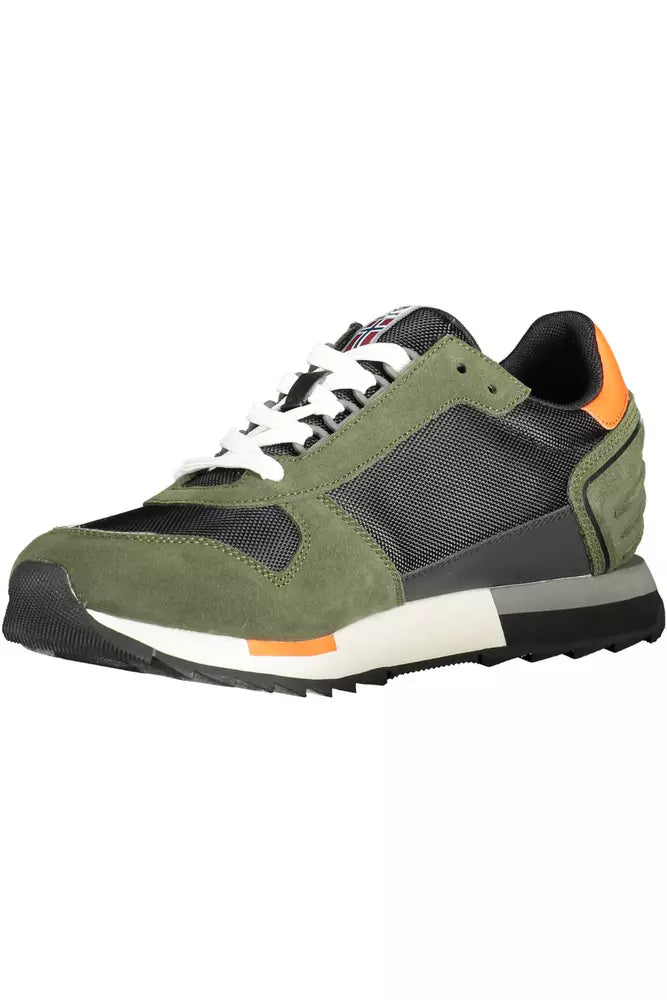 Green Leather Men Sneaker