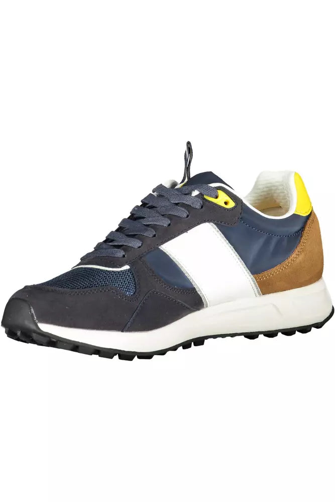 Blue Polyester Men Sneaker