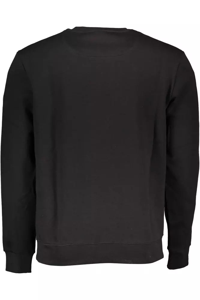 Black Cotton Men Sweater