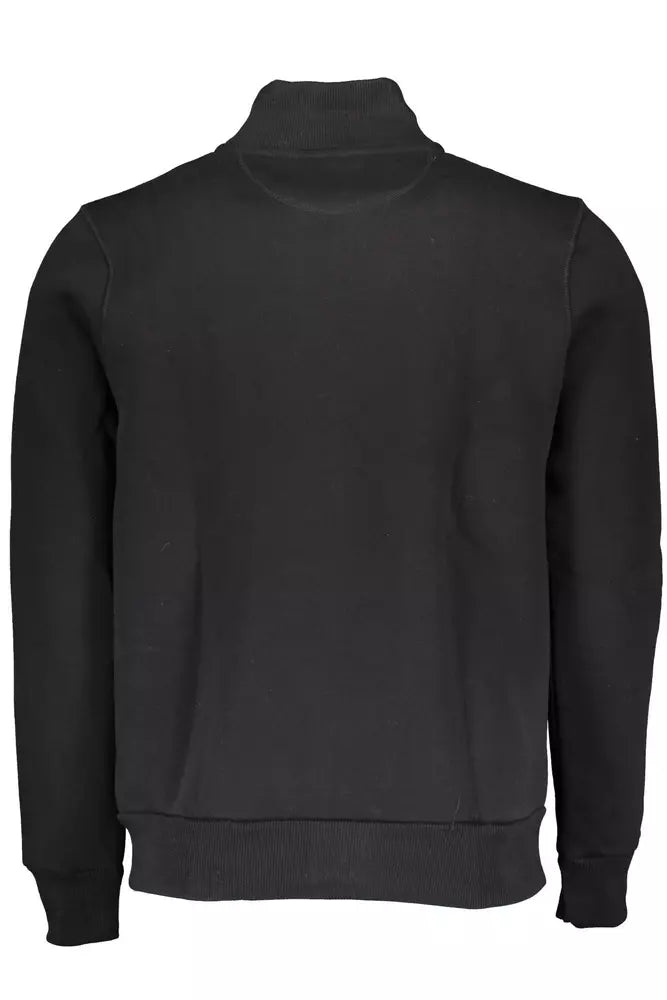 Black Cotton Men Sweater