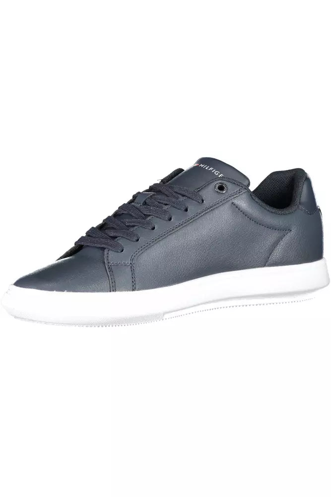 Blue Leather Men Sneaker