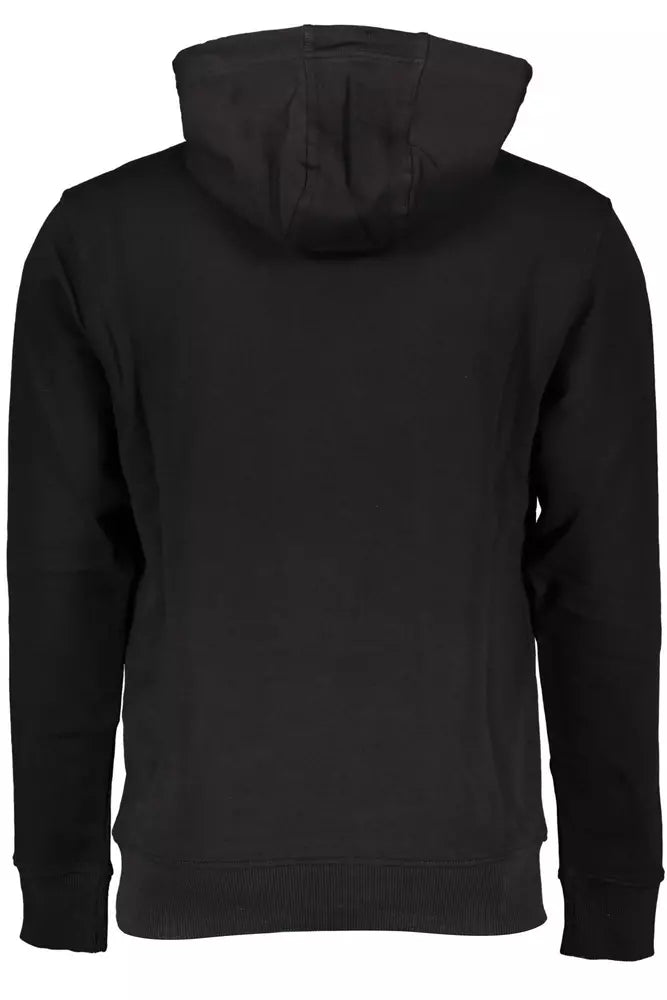 Black Cotton Men Sweater