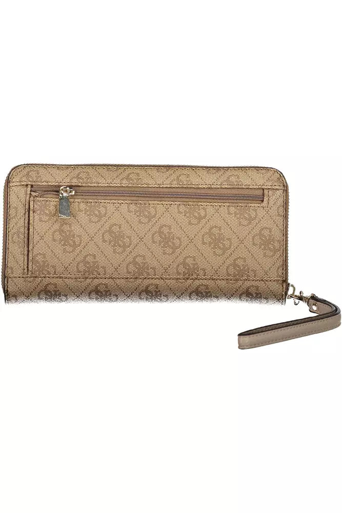 Beige Polyethylene Women Wallet