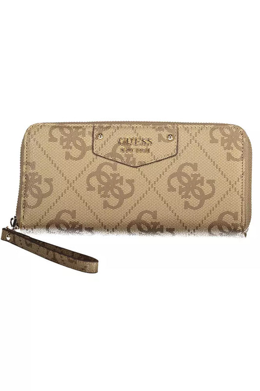 Beige Polyethylene Women Wallet