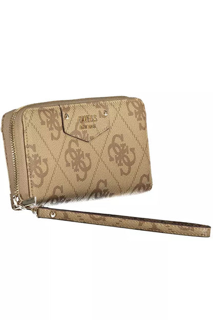 Beige Polyethylene Women Wallet