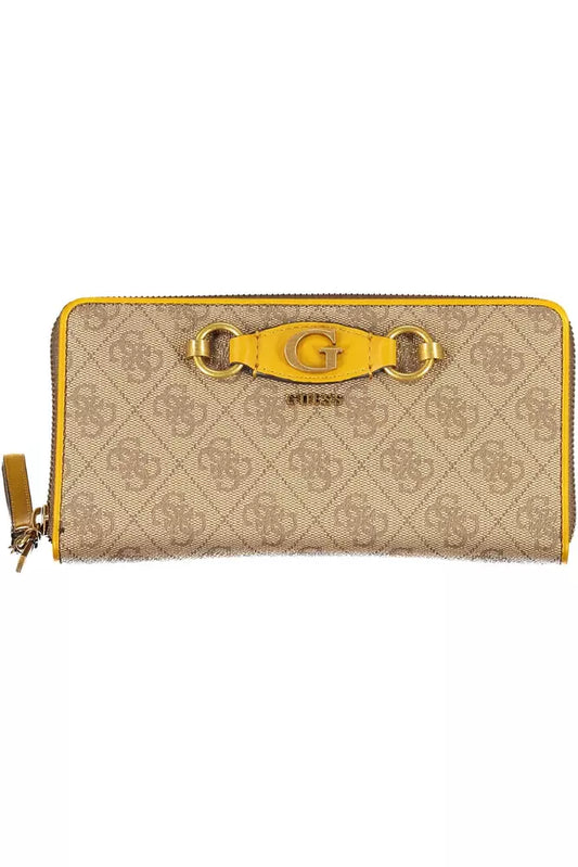 Beige Polyethylene Women Wallet