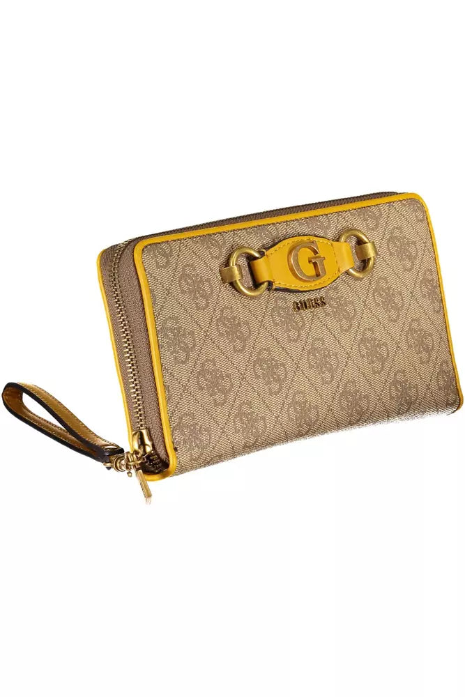 Beige Polyethylene Women Wallet